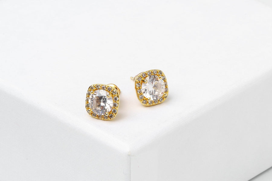Diamond stud earrings and pendants