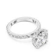 Tulip Head Hidden Halo Engagement Ring