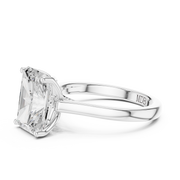Cathedral Tulip Engagement Ring with Diamond Bridge