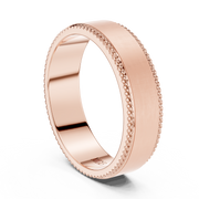 6.0mm Satin & Knurled Stepped Edge Band