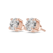 Classic Solitaire Diamond Stud Earrings