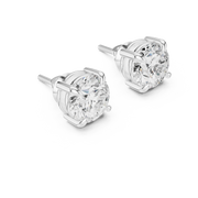 Classic Solitaire Diamond Stud Earrings
