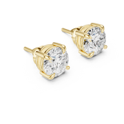 Classic Solitaire Diamond Stud Earrings