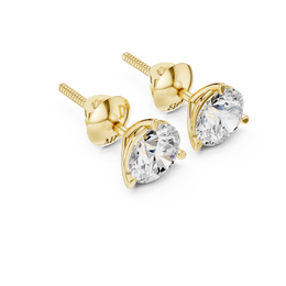 Martini Set Diamond Stud Earrings