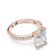 Diamond Accented Hidden Halo Engagement Ring