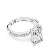 Diamond Accented Hidden Halo Engagement Ring