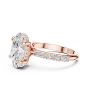 Diamond Accented Hidden Halo Engagement Ring