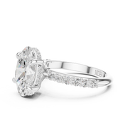 Diamond Accented Hidden Halo Engagement Ring