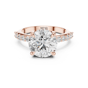Diamond Accented Hidden Halo Engagement Ring