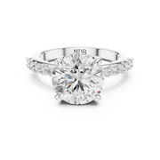Diamond Accented Hidden Halo Engagement Ring