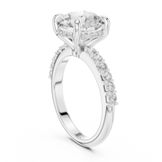 Diamond Accented Hidden Halo Engagement Ring