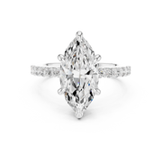 Diamond Accented Hidden Halo Engagement Ring