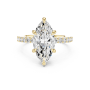 Diamond Accented Hidden Halo Engagement Ring