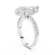 Diamond Accented Hidden Halo Engagement Ring