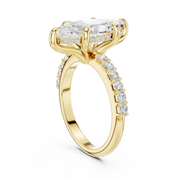 Diamond Accented Hidden Halo Engagement Ring