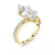 Diamond Accented Hidden Halo Engagement Ring