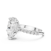 Diamond Accented Hidden Halo Engagement Ring