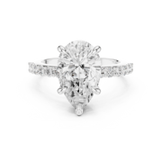 Diamond Accented Hidden Halo Engagement Ring