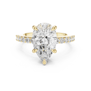 Diamond Accented Hidden Halo Engagement Ring