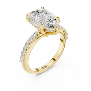 Diamond Accented Hidden Halo Engagement Ring