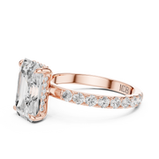 Pavé set Hidden Halo Engagement Ring