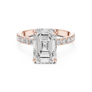 Pavé set Hidden Halo Engagement Ring
