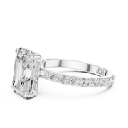 Pavé set Hidden Halo Engagement Ring