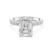 Pavé set Hidden Halo Engagement Ring