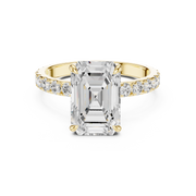 Pavé set Hidden Halo Engagement Ring