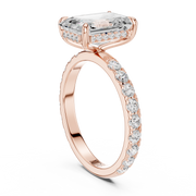 Pavé set Hidden Halo Engagement Ring