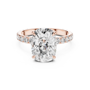 Pavé set Hidden Halo Engagement Ring