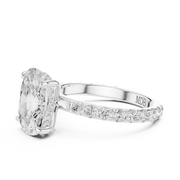 Pavé set Hidden Halo Engagement Ring