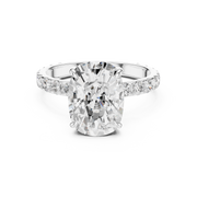 Pavé set Hidden Halo Engagement Ring
