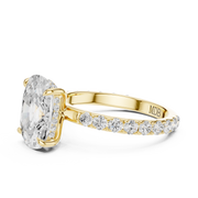 Pavé set Hidden Halo Engagement Ring