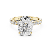 Pavé set Hidden Halo Engagement Ring