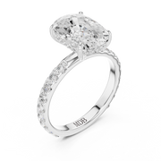 Pavé set Hidden Halo Engagement Ring