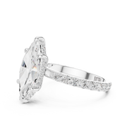 Pavé set Hidden Halo Engagement Ring