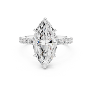 Pavé set Hidden Halo Engagement Ring