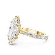 Pavé set Hidden Halo Engagement Ring