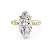 Pavé set Hidden Halo Engagement Ring