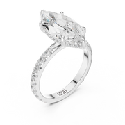 Pavé set Hidden Halo Engagement Ring