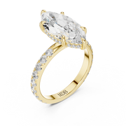 Pavé set Hidden Halo Engagement Ring