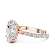 Pavé set Hidden Halo Engagement Ring