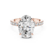 Pavé set Hidden Halo Engagement Ring