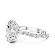 Pavé set Hidden Halo Engagement Ring