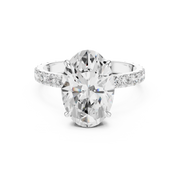 Pavé set Hidden Halo Engagement Ring