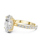 Pavé set Hidden Halo Engagement Ring