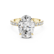 Pavé set Hidden Halo Engagement Ring