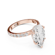 Pavé set Hidden Halo Engagement Ring