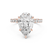 Pavé set Hidden Halo Engagement Ring